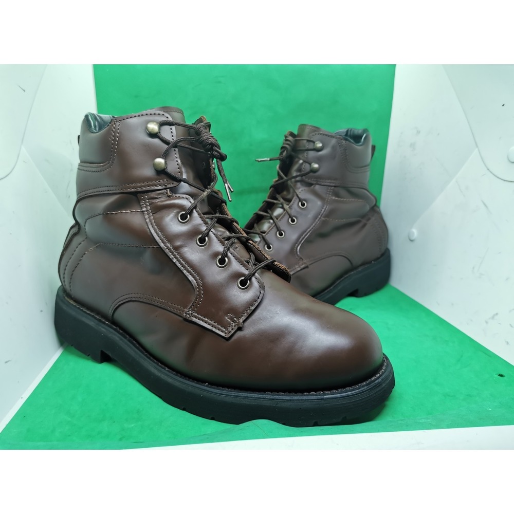 P.W. Minor Men's Brown Leather Grip Control Ankle Boot Size 13 EE Extra Wide USA
